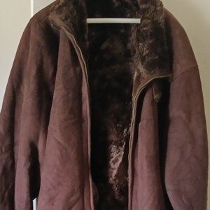 Half Length Suede Shearling Coat